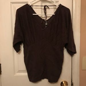 Brown maternity shirt